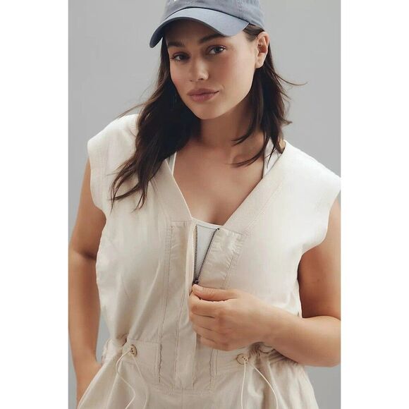 Daily Practice Anthropologie Soller Drawstring Jumpsuit Straight Leg XL 281876 - Picture 3 of 11